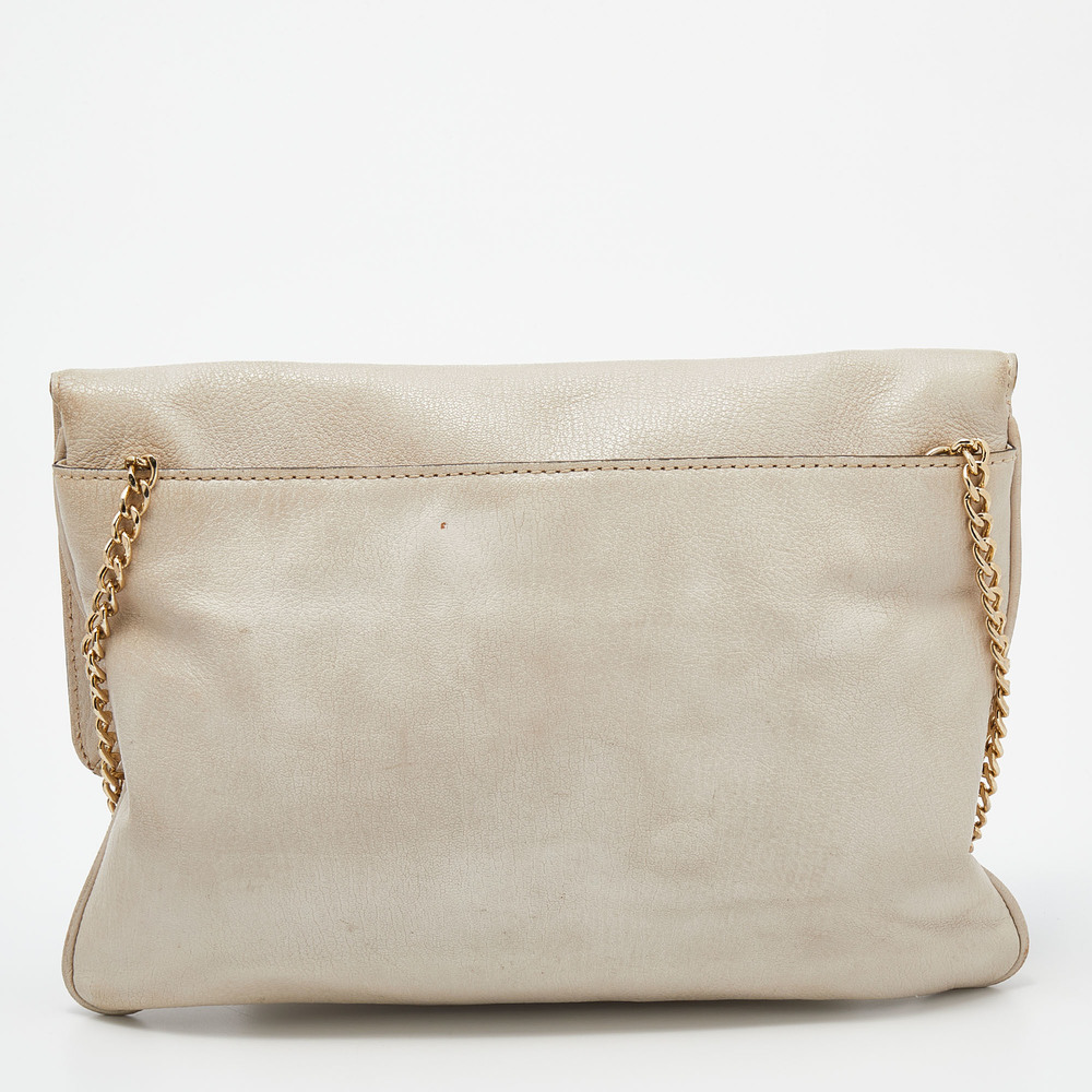 MICHAEL MICHAEL KORS White Leather Sloan Chain Flap Shoulder Bag - Picture 4 of 9